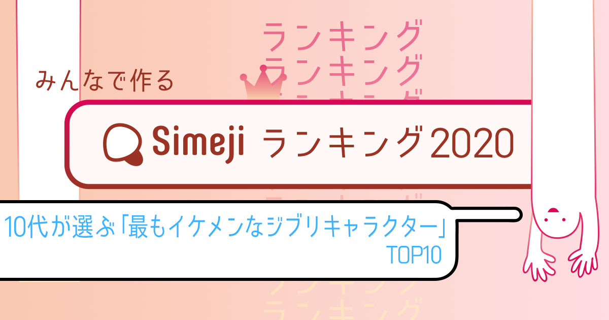 Simejiランキング 最もイケメンなジブリキャラクターTOP10