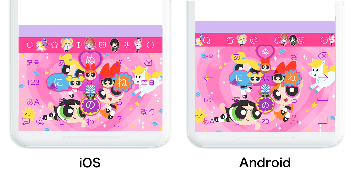 きせかえデザインイメージ　パワーパフガールズ